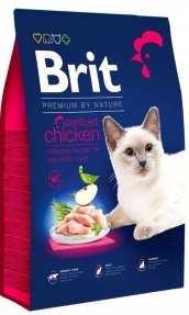 Суха храна Brit Premium by Nature Cat – Sterilized Chicken – за кастрирани котки, с пилешко 0.800 кг.