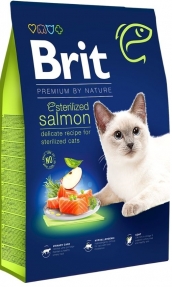 Суха храна Brit Premium by Nature Cat – Sterilized salmon- за кастрирани котки, със сьомга 1.5 кг.