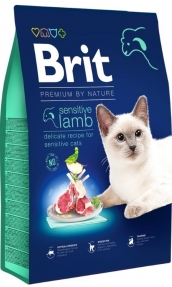 Суха храна Brit Premium by Nature Cat- Sensitive Lamb – за котки с чувствителнна храносмилателна система, с агнешко 0.800 кг. Код: 117195 Производител: