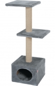 Драскалка Zolux DUO CAT TREE с къщичка и две площадки, 40см х 30см х 87см Бежов
