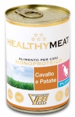 Консервирана храна за кучета HEALTHY MEAT Mono Protein Horse And Potatoes PUPPY със 100% чист протеин от конско месо и картофи за кученца 0.400 кг.