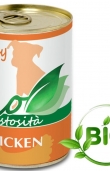 Консервирана храна за подрастващи кученца BioGustosita Puppy Chicken с 99% прясно пилешко месо, годно за човешка консумация 0.400 кг.