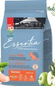 Супер премиум храна за котки Essentia SENIOR 9+/Ageing, БЕЗ ЗЪРНО, 66% протеин от прясно пилешко месо + куркума и розмарин, за котки, които имат достъп до външна среда или за такива с ниско телесно тегло 0.300 кг.