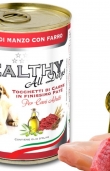 Консервирана храна за кучета HEALTHY MEAT All days Beef And Spelt с прясно говеждо месо, пилешко, пуешко и спелта 0.400 кг.