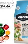 Натурала суха храна Ownat Classic Kitten с прясно пилешко месо, за подрастващи котенца 1.5 кг.