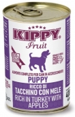 Консервирана храна за подрастващи кучета KIPPY FRUIT PUPPY rich in TURKEY with APPLES с пуешко и ябълка 0.400 кг.