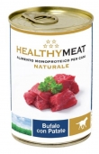 Консервирана храна за кучета HEALTHY MEAT MONO BITS DOG – buffalo and potatoes – 100% чист протеин от биволско и картофи 400г 0.400 кг.