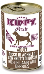 Консервирана храна за кучета KIPPY FRUIT ADULT rich in Lamb with berries с агнешко и горски плодове 0.400 кг.