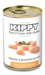 Консервирана храна за кучета KIPPY Bits in Jelly Chicken – Пилешки късчета в желе 400гр 0.400 кг.