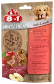 8in1 MEATY FREATS - Замразено беззърнено допълващо лакомство за кучета с патешко месо и ябълки
