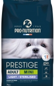 PRESTIGE DOG ADULT MINI LIGHT/STERILISED 3 kg - Пълноценна храна за кучета със склонност към напълняване и/или кастрирани кучета от дребни породи. Произведена във Франция.