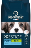 PRESTIGE DOG PUPPY MINI 3 kg - Пълноценна храна за подрастващи кученца от дребни породи, както и и женски кучета в напреднала бременност, също и за кърмещи кучета. Произведена във Франция.