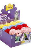 Gimcat® HAPPY GARDEN Играчка за котка - плюшено цвете/плюшен кактус с котешка трева и шумоляща хартия 1 бр.