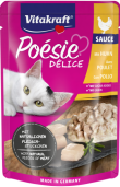 Паучове за котки - вкусен сос с истински парченца пилешко месо 85 г - Vitakraft POESIE Pouch