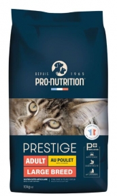 PRESTIGE CAT ADULT LARGE BREED С ПИЛЕ 10 kg - Пълноценна храна за пораснали котки едри породи, също подходяща и за кастрирани котки