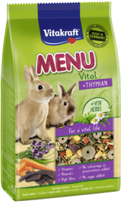 Храна за декоративни зайци с мащерка - 1кг Vitakraft Premium Menu Vital