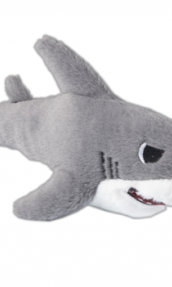 GimCat Играчка за котка SHARKS, плюшена акула с пищялка, сив цвят