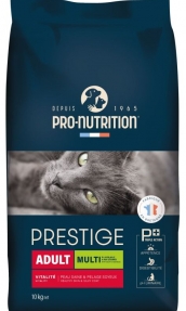 PRESTIGE CAT ADULT MULTI С ПTИЧЕ И ЗЕЛЕНЧУЦИ 10 kg - Пълноценна храна за пораснали котки. Произведена във Франция.
