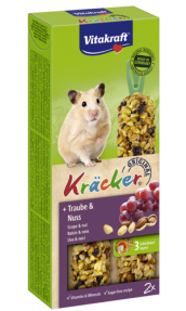 Vitakraft ® Kräcker ® - Оригинален Крекер на Витакрафт за ХАМСТЕР с ГРОЗДЕ и ЯДКИ, 2 бр.